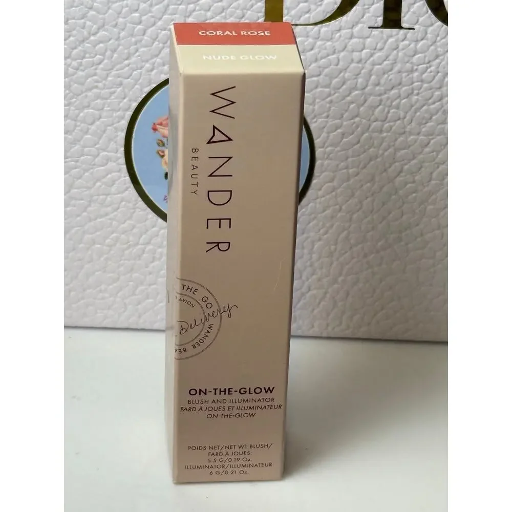 Wander Beauty On-the-Glow Blush & Illuminator duo - CORAL ROSE / NUDE GLOW - NEW